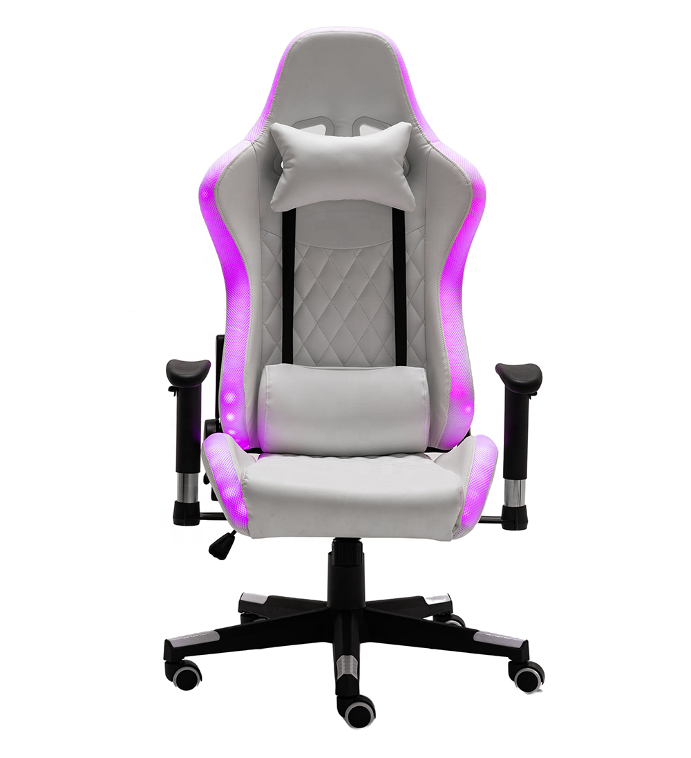 Luxury RGB Light Silla Gamer Reclining Gaming Chair with Footrest