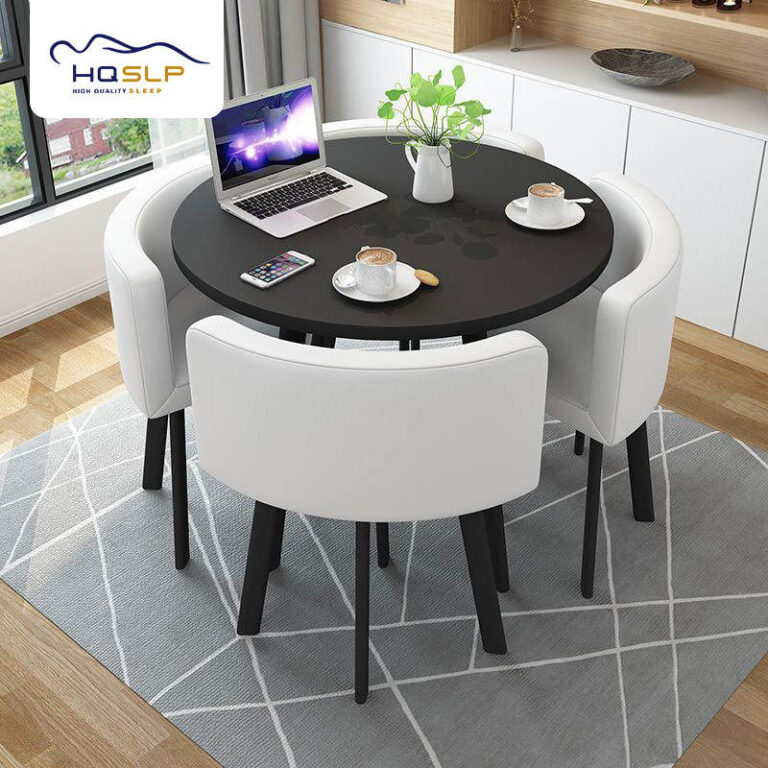 HQSLP Luxury wooden dining table set Dining table set with chairs Home