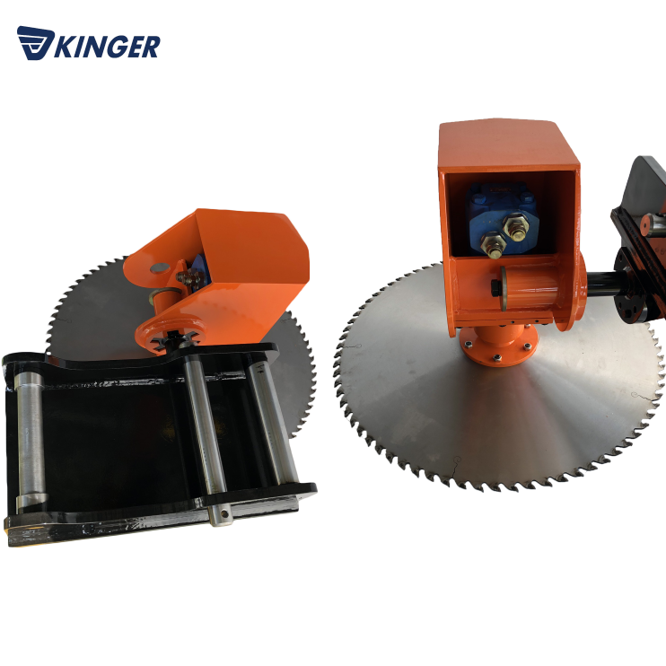 Hydraulic Tree Saw Mulcher Saw Head for Excavator Wood Chipper Forestry