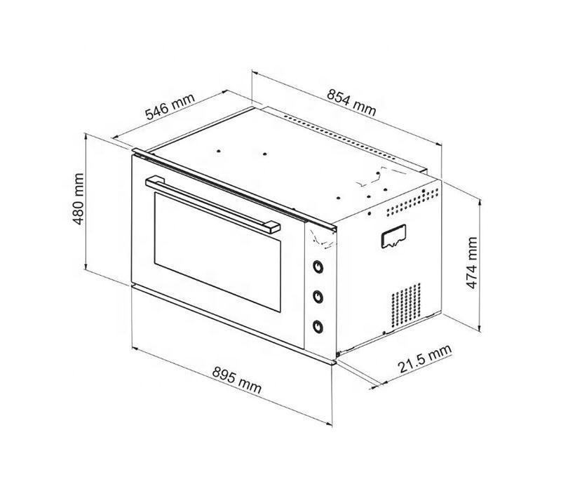 ElectricGas Oven Convection Oven 100L Big Cavity With Rotisserie