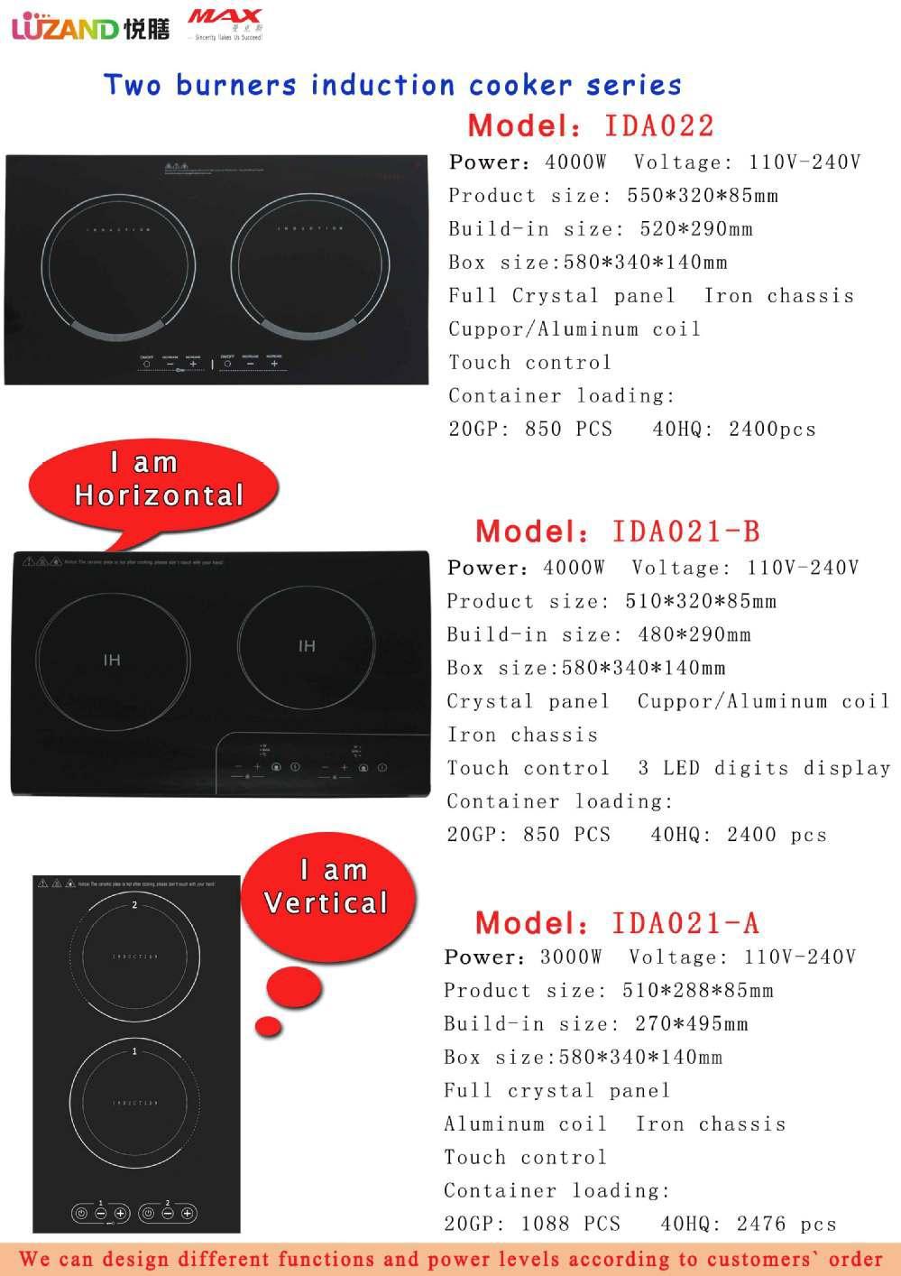 BuiltIn Induction Cooktop Touch Screen Cooker 4 Plate Burner Electric