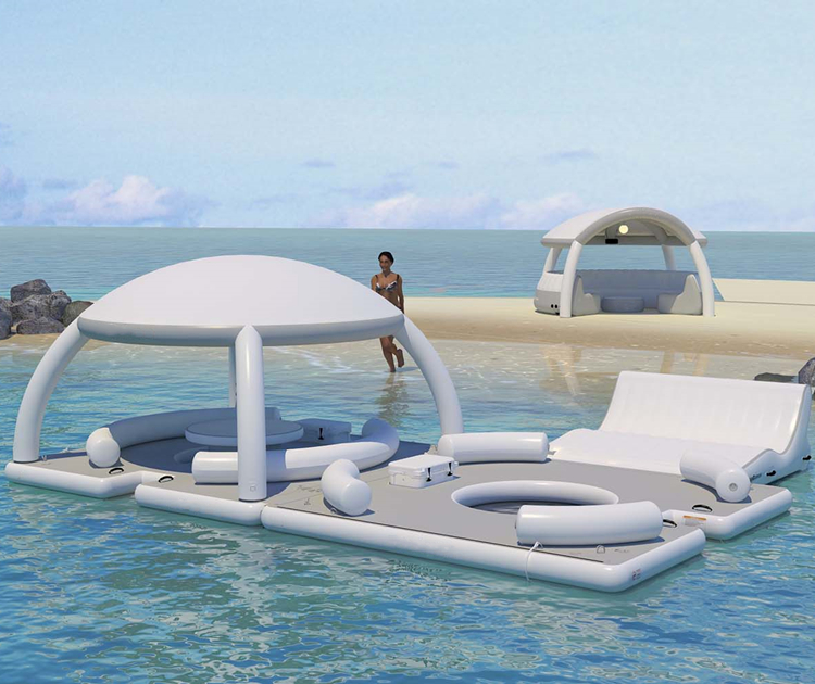 Customized Inflatable Floating Aqua Dock Inflatable Jet Ski Aqua Banas ...