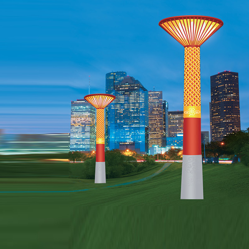 Post Bollard Lamp Decor Landscape Lighting Yard Columnar Lantern