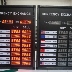 Bank Rate Digital display LED Currency Exchange Rate