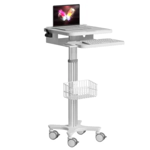 High-quality Medical Check RV Mobile Cart Plastic Workstation Adjustable Pneumatic Type Trolley Cart