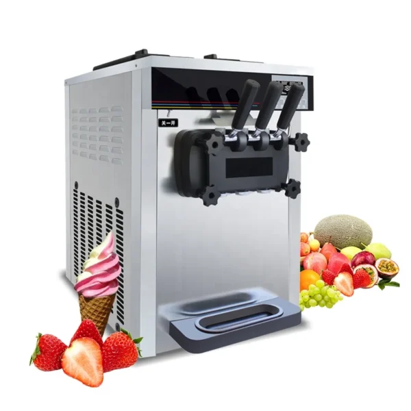 Professional Commercial Table Top Ice Cream Maker 3 Flavors Automatic ...