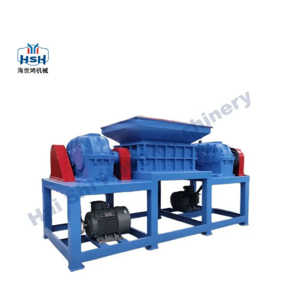 China plastic crusher supplier recycling shredding waste fabric twin shaft shredder 2000kg/hour